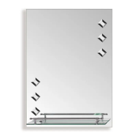 Зеркало SANSA MRZ04-450x600x100 прямоугольное с полкой и декором (ZX5626)